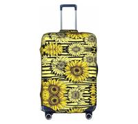 hgnbcsa Bees Sunflowe Printed Luggage Wrap, Anti Scratch Trunk Skin, Double Sided Pattern Sleeve, for Airport Transit