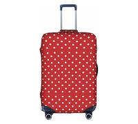 hgnbcsa Big White dot Printed Luggage Wrap, Anti Scratch Trunk Skin, Double Sided Pattern Sleeve, for Airport Transit