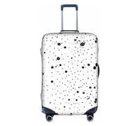 hgnbcsa Black and White Dot Printed Luggage Wrap, Anti Scratch Trunk Skin, Double Sided Pattern Sleeve, for Airport Transit