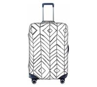 hgnbcsa Black and White Stripes Printed Luggage Wrap, Anti Scratch Trunk Skin, Double Sided Pattern Sleeve, for Airport Transit