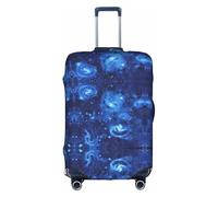 hgnbcsa Blue Universe Space Galaxy Printed Luggage Wrap, Anti Scratch Trunk Skin, Double Sided Pattern Sleeve, for Airport Transit
