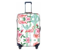 hgnbcsa Cactus Flamingo Rose Flowers Printed Luggage Wrap, Anti Scratch Trunk Skin, Double Sided Pattern Sleeve, for Airport Transit