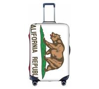 hgnbcsa California State Flag Printed Luggage Wrap, Anti Scratch Trunk Skin, Double Sided Pattern Sleeve, for Airport Transit