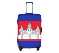 hgnbcsa Cambodia Flag Printed Luggage Wrap, Anti Scratch Trunk Skin, Double Sided Pattern Sleeve, for Airport Transit