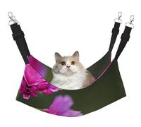 hgnbcsa Dragonfly On The Flower Cat Nap Bed & Window Perch Hammock, Soft Washable Pet Lounge For Indoor Cats, Adjustable Straps
