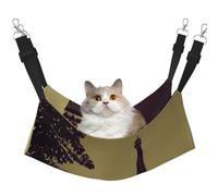 hgnbcsa Eiffel Tower Paris Cat Nap Bed & Window Perch Hammock, Soft Washable Pet Lounge For Indoor Cats, Adjustable Straps