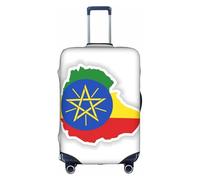 hgnbcsa Ethiopia Flag Map Printed Luggage Wrap, Anti Scratch Trunk Skin, Double Sided Pattern Sleeve, for Airport Transit