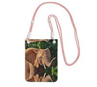 Hgnbcsa Expressive Rust Elephant Print Small Crossbody Bags For Women, Mini Cell Phone Cross Body Purses Travel Wallet Purses