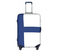 hgnbcsa Finnish Flag Printed Luggage Wrap, Anti Scratch Trunk Skin, Double Sided Pattern Sleeve, for Airport Transit