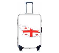 hgnbcsa Flag Map of Georgia Printed Luggage Wrap, Anti Scratch Trunk Skin, Double Sided Pattern Sleeve, for Airport Transit