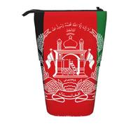 hgnbcsa Flag of Afghanistan Print Zipper Pencil Case, Telescopic Design Bag, Compact to Expandable, for Stationery Cosmetic Items