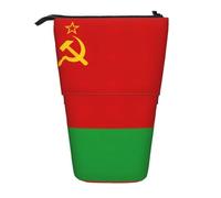hgnbcsa Flag of Belarus Print Zipper Pencil Case, Telescopic Design Bag, Compact to Expandable, for Stationery Cosmetic Items