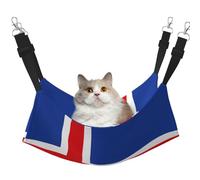 hgnbcsa Flag Of Iceland Cat Nap Bed & Window Perch Hammock, Soft Washable Pet Lounge For Indoor Cats, Adjustable Straps