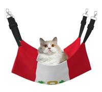 hgnbcsa Flag Of Peru Cat Nap Bed & Window Perch Hammock, Soft Washable Pet Lounge For Indoor Cats, Adjustable Straps