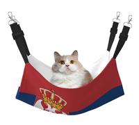 hgnbcsa Flag Of Serbia Cat Nap Bed & Window Perch Hammock, Soft Washable Pet Lounge For Indoor Cats, Adjustable Straps