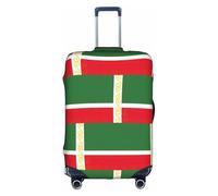 hgnbcsa Flag of the Chechen Republic Printed Luggage Wrap, Anti Scratch Trunk Skin, Double Sided Pattern Sleeve, for Airport Transit