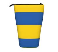 hgnbcsa Flag of Ukraine Print Zipper Pencil Case, Telescopic Design Bag, Compact to Expandable, for Stationery Cosmetic Items
