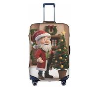 hgnbcsa Funny Christmas Printed Luggage Wrap, Anti Scratch Trunk Skin, Double Sided Pattern Sleeve, for Airport Transit