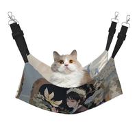 hgnbcsa Gardenia Flowers Birds Cat Nap Bed & Window Perch Hammock, Soft Washable Pet Lounge For Indoor Cats, Adjustable Straps