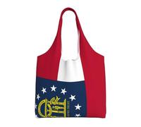 Hgnbcsa Georgia State Flag Canvas Shoulder Bag For Women, Large Spacious Tote For Everyday Commute Grocery Shopping Travel