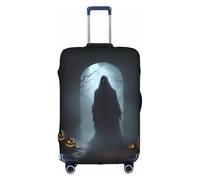 hgnbcsa Halloween-Ghost Printed Luggage Wrap, Anti Scratch Trunk Skin, Double Sided Pattern Sleeve, for Airport Transit