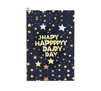 hgnbcsa Happy Fathers Day Print Large Golf Towel 24x16in With With Carabiner Clip, Ultra Absorbent Portable Towels For Golf Bags