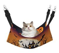 hgnbcsa Happy-Halloween-Vector 1 Cat Nap Bed & Window Perch Hammock, Soft Washable Pet Lounge For Indoor Cats, Adjustable Straps