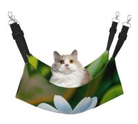 hgnbcsa Hawaii Flower 1 Cat Nap Bed & Window Perch Hammock, Soft Washable Pet Lounge For Indoor Cats, Adjustable Straps