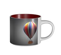 hgnbcsa Hot Air Balloon Print Full Wrap Printed Mugs, Large Capacity Ceramic Mugs, with Non-Slip Bottom for Home Kitchen Office