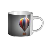 hgnbcsa Hot Air Balloon Print Full Wrap Printed Mugs, Large Capacity Ceramic Mugs, with Non-Slip Bottom for Home Kitchen Office