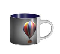 hgnbcsa Hot Air Balloon Print Full Wrap Printed Mugs, Large Capacity Ceramic Mugs, with Non-Slip Bottom for Home Kitchen Office