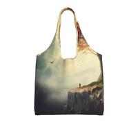 Hgnbcsa Inspirational Quotes Canvas Shoulder Bag For Women, Large Spacious Tote For Everyday Commute Grocery Shopping Travel