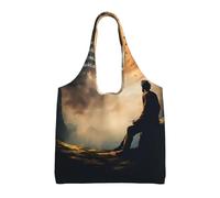 Hgnbcsa Inspirational Quotes Canvas Shoulder Bag For Women, Large Spacious Tote For Everyday Commute Grocery Shopping Travel