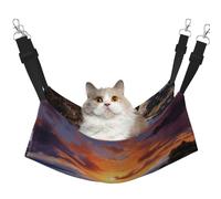 hgnbcsa Ireland Sunset Seascape Cat Nap Bed & Window Perch Hammock, Soft Washable Pet Lounge For Indoor Cats, Adjustable Straps