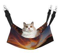 hgnbcsa Ireland Sunset Seascape Cat Nap Bed & Window Perch Hammock, Soft Washable Pet Lounge For Indoor Cats, Adjustable Straps
