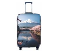 hgnbcsa Japan Mount Fuji Landscape Printed Luggage Wrap, Anti Scratch Trunk Skin, Double Sided Pattern Sleeve, for Airport Transit