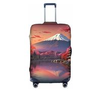 hgnbcsa Japan Mount Fuji Landscape Printed Luggage Wrap, Anti Scratch Trunk Skin, Double Sided Pattern Sleeve, for Airport Transit