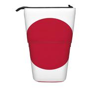 hgnbcsa Japanese Flag Print Zipper Pencil Case, Telescopic Design Bag, Compact to Expandable, for Stationery Cosmetic Items