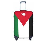hgnbcsa Jordanian Flag Printed Luggage Wrap, Anti Scratch Trunk Skin, Double Sided Pattern Sleeve, for Airport Transit
