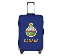 hgnbcsa Kansas State Flag Printed Luggage Wrap, Anti Scratch Trunk Skin, Double Sided Pattern Sleeve, for Airport Transit