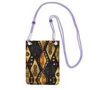 Hgnbcsa Lively Brass Geo Art Print Small Crossbody Bags For Women, Mini Cell Phone Cross Body Purses Travel Wallet Purses