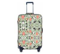 hgnbcsa Lovely Cartoon Cats Printed Luggage Wrap, Anti Scratch Trunk Skin, Double Sided Pattern Sleeve, for Airport Transit