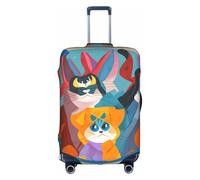 hgnbcsa Lovely Cartoon Cats Printed Luggage Wrap, Anti Scratch Trunk Skin, Double Sided Pattern Sleeve, for Airport Transit