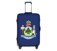 hgnbcsa Maine State Flag Printed Luggage Wrap, Anti Scratch Trunk Skin, Double Sided Pattern Sleeve, for Airport Transit