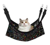 hgnbcsa Math Formula Cat Nap Bed & Window Perch Hammock, Soft Washable Pet Lounge For Indoor Cats, Adjustable Straps