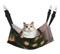 hgnbcsa Merry Christmas Cat Nap Bed & Window Perch Hammock, Soft Washable Pet Lounge For Indoor Cats, Adjustable Straps