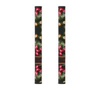 Hgnbcsa Merry Christmas Magic Tape Handle Cover 2pcs for Appliances, Refrigerator Microwave Oven Dishwasher Cover