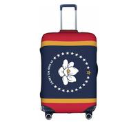 hgnbcsa Mississippi State Flag Printed Luggage Wrap, Anti Scratch Trunk Skin, Double Sided Pattern Sleeve, for Airport Transit