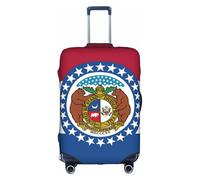 hgnbcsa Missouri State Flag Printed Luggage Wrap, Anti Scratch Trunk Skin, Double Sided Pattern Sleeve, for Airport Transit