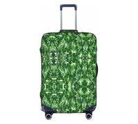 hgnbcsa Monstera Deliciosa Banana Palm Printed Luggage Wrap, Anti Scratch Trunk Skin, Double Sided Pattern Sleeve, for Airport Transit